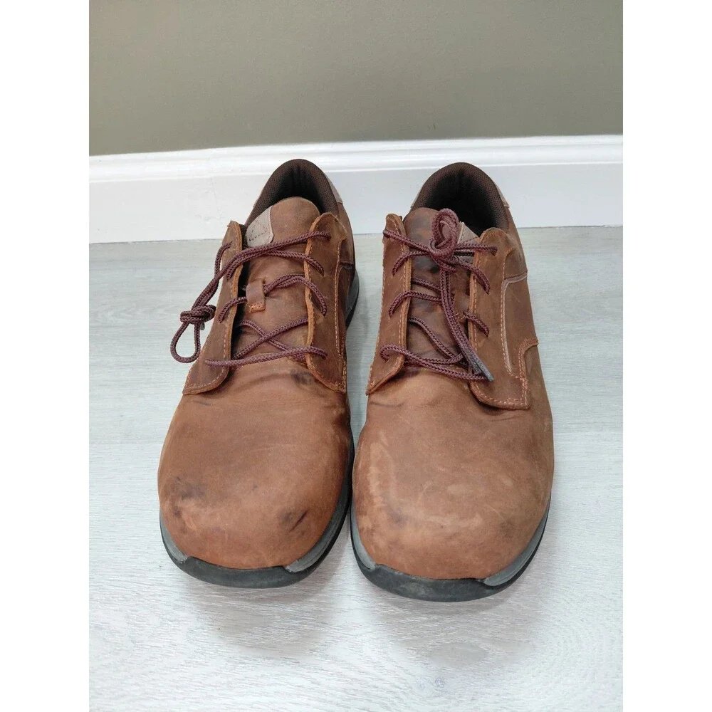 Red Wing Men's Size 13D Brown Leather Steel Toe Work Shoes SD 6708 Oil Resistant